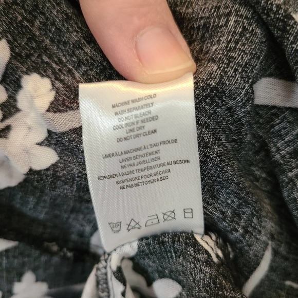 Vintage Boho Floral Black White Kimono, Summer Beach Robe Cover, One Size - Picture 12 of 12